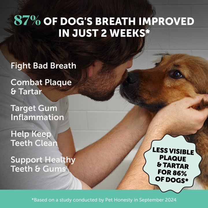 Respiro más fresco en perros tras usar Pet Honesty Dental Powder.