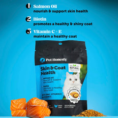 Pet Honesty Gato Omega-3 Piel: nutrición interna para la piel saludable