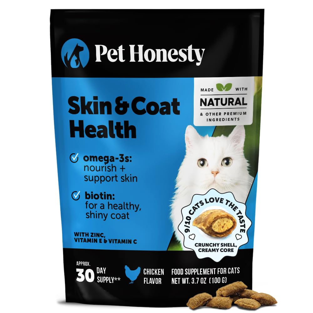 Pet Honesty Gato Piel Sano Bocados: apoyo para la piel y pelaje suave