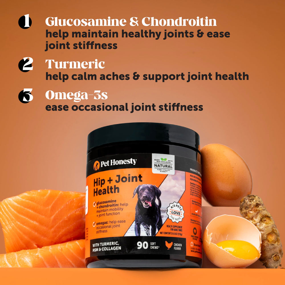 Pet Honesty Hip & Joint: glucosamina y condroitina para movilidad.