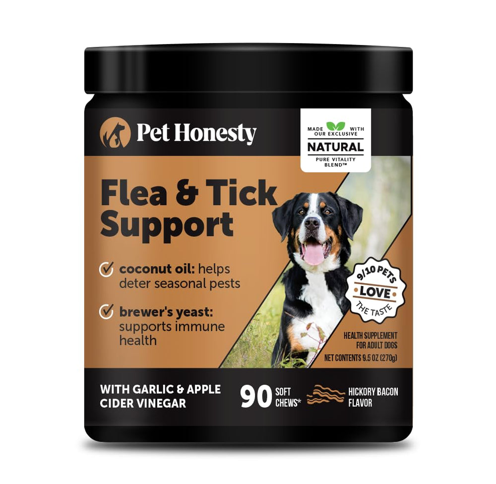 Pet Honesty Outdoor Defense bocaditos para perros sabor bacon, apoyo suave a la piel
