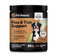 Pet Honesty Outdoor Defense bocaditos para perros sabor bacon, apoyo suave a la piel