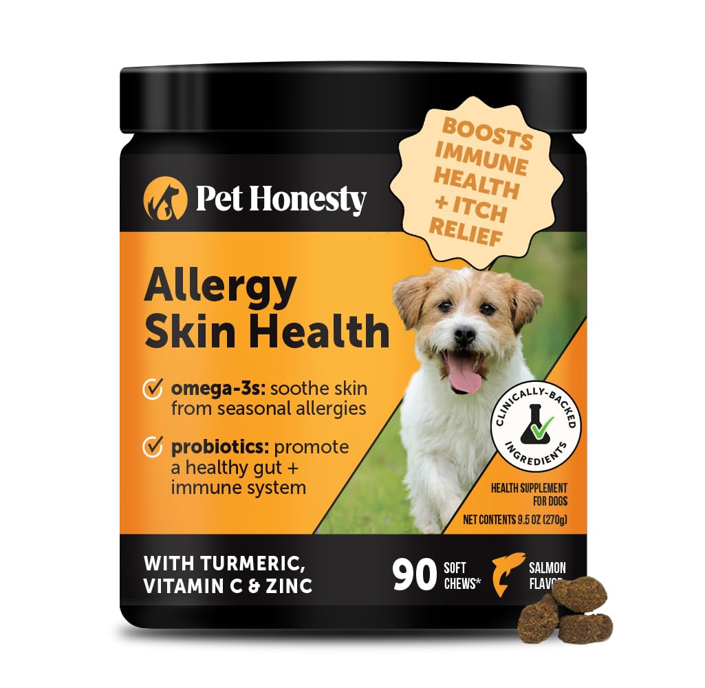 Pet Honesty premio sabor salmón para apoyar piel y pelaje.