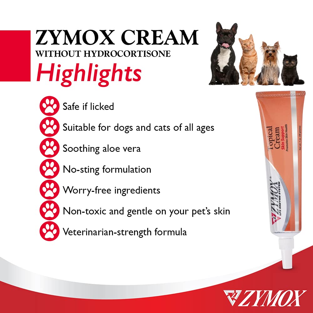 ZYMOX aplicación sin dolor gracias a formulación suave para mascotas.