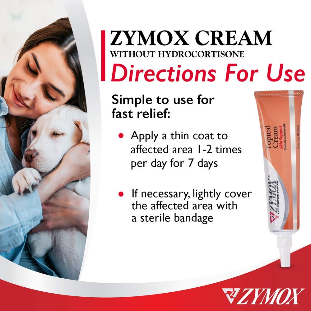 ZYMOX crema segura si se lame tras la aplicación, ideal para mascotas.