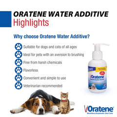 Zymox Oratene aliento fresco tras cada sorbo para mascotas.
