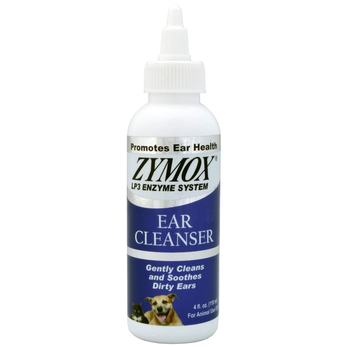 Zymox Pet King Brands: frasco de 4 oz para limpieza suave de oídos.
