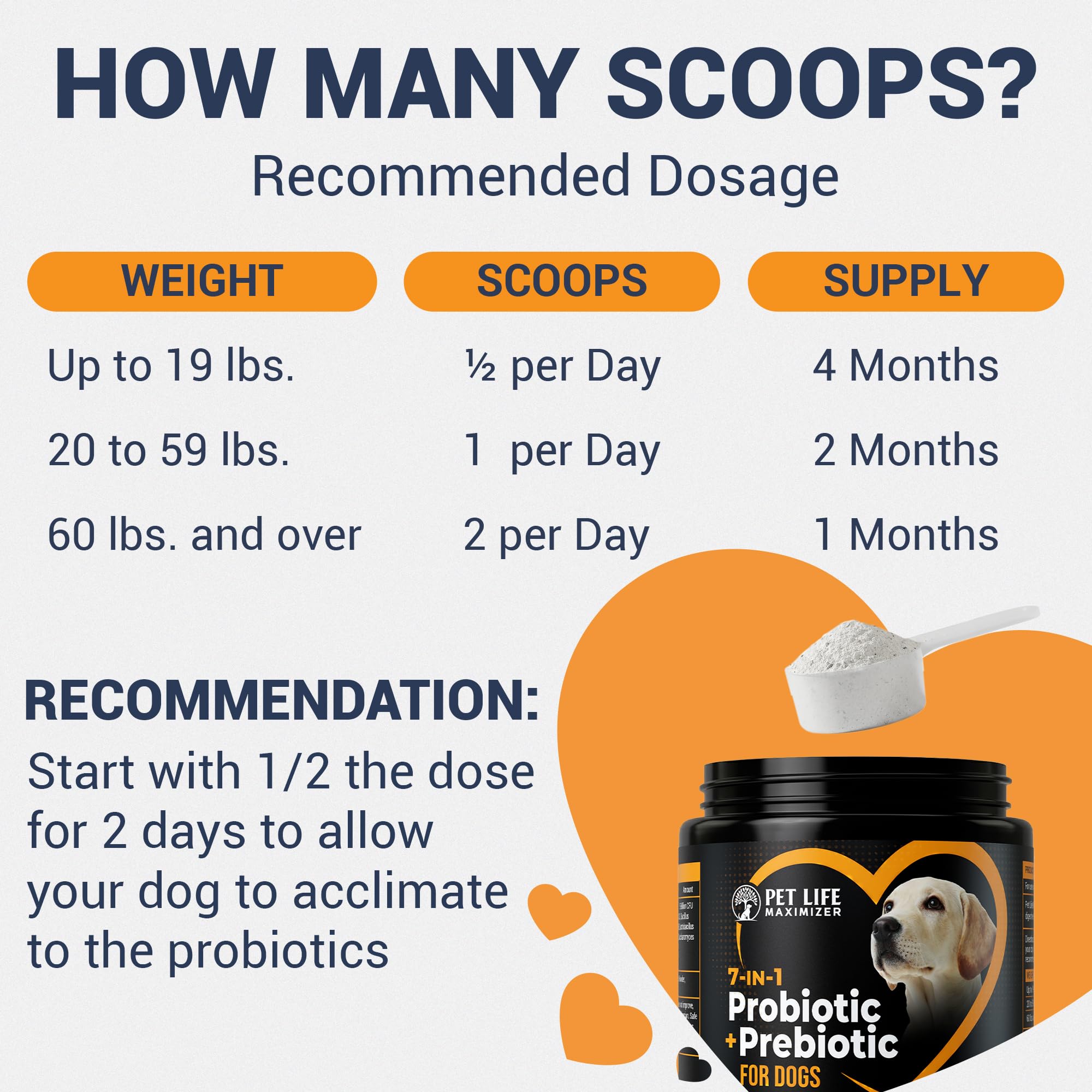 Pet Life Maximizer 7 en 1 probiótico para perros: cepas múltiples para apoyo digestivo