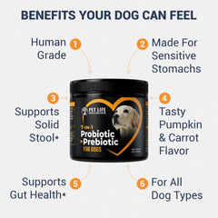 Pet Life Maximizer 7 en 1 probiótico para perros: sabor calabaza y zanahoria que agrada