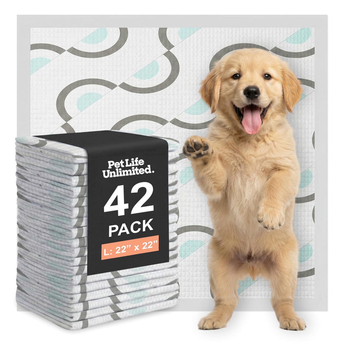Pet Life Unlimited Smart Prints almohadilla de entrenamiento 22x22 para perros con alta absorción