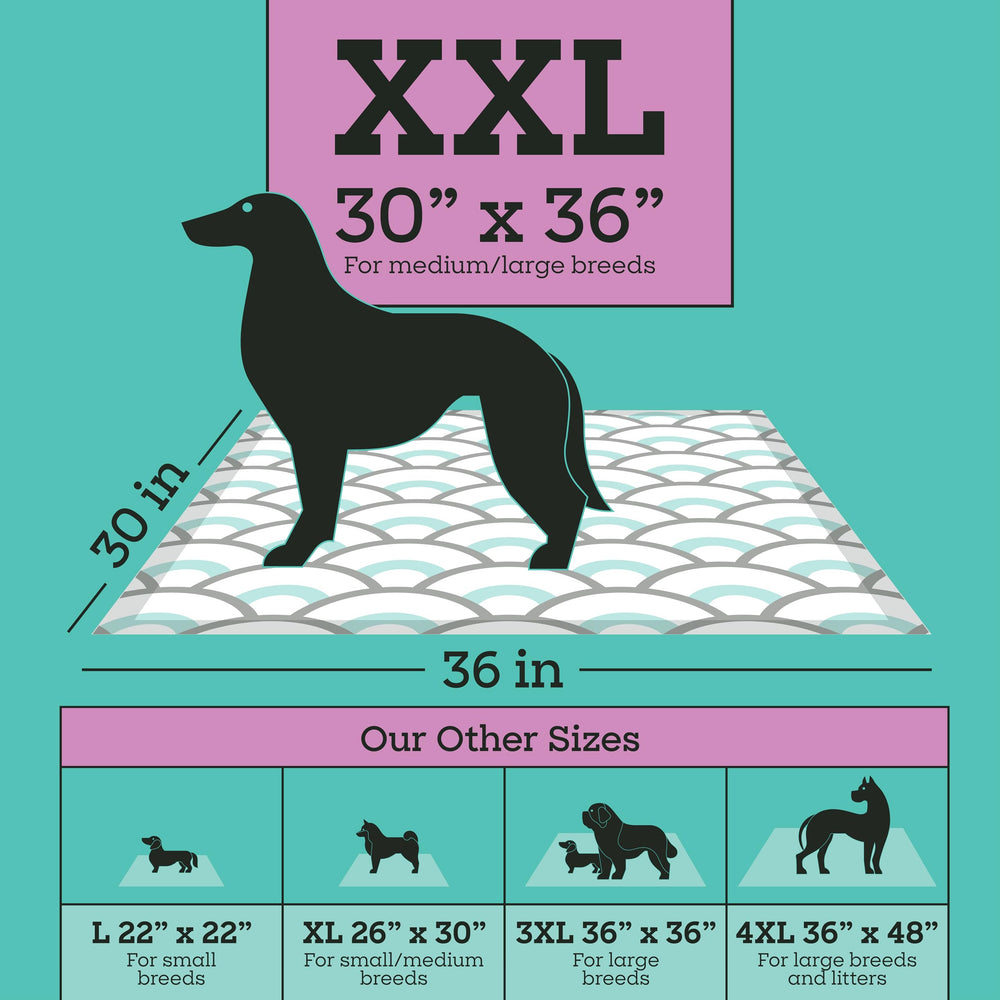 Pet Life Unlimited Smart Prints XL, pad de tamaño 30x36 para perros grandes