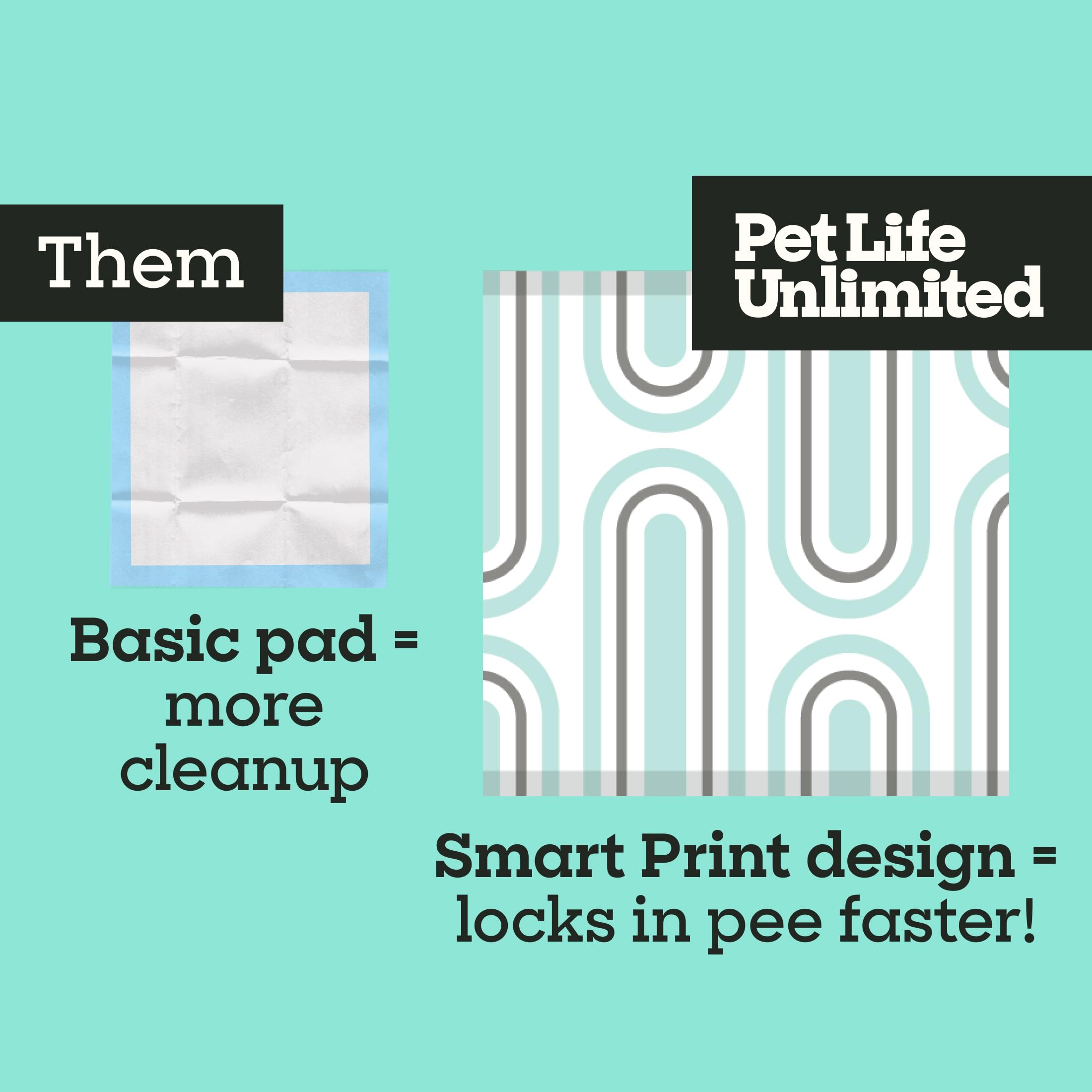 Pet Life Unlimited Smart Prints XL, control de olor activado para una casa más fresca.
