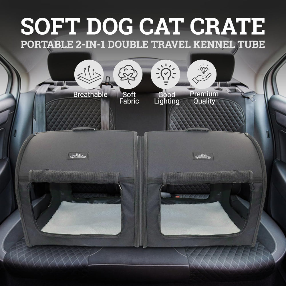 Pet Limousine transportín para coche con cinturón viaje seguro