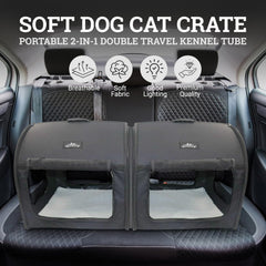 Pet Limousine transportín para coche con cinturón viaje seguro