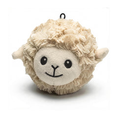 Pet Lou bola cordero exterior terciopelo, ideal para juego suave y transporte cómodo.