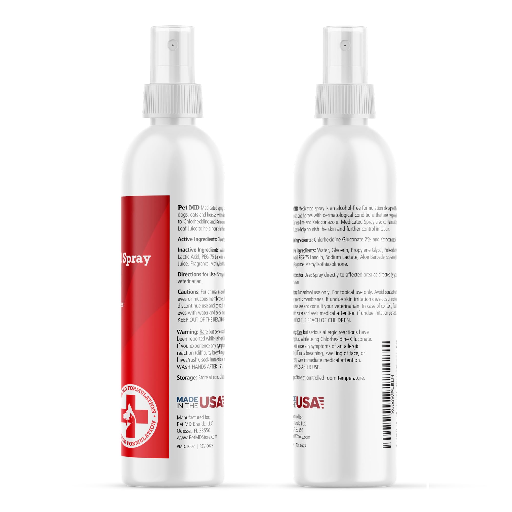 Pet MD Aerosol Tópico, pliegues faciales limpios sin irritación