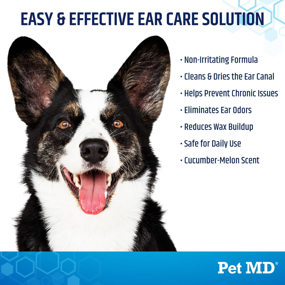 Pet MD disposable ear wipe, 2.25-inch round, convenient on-the-go.