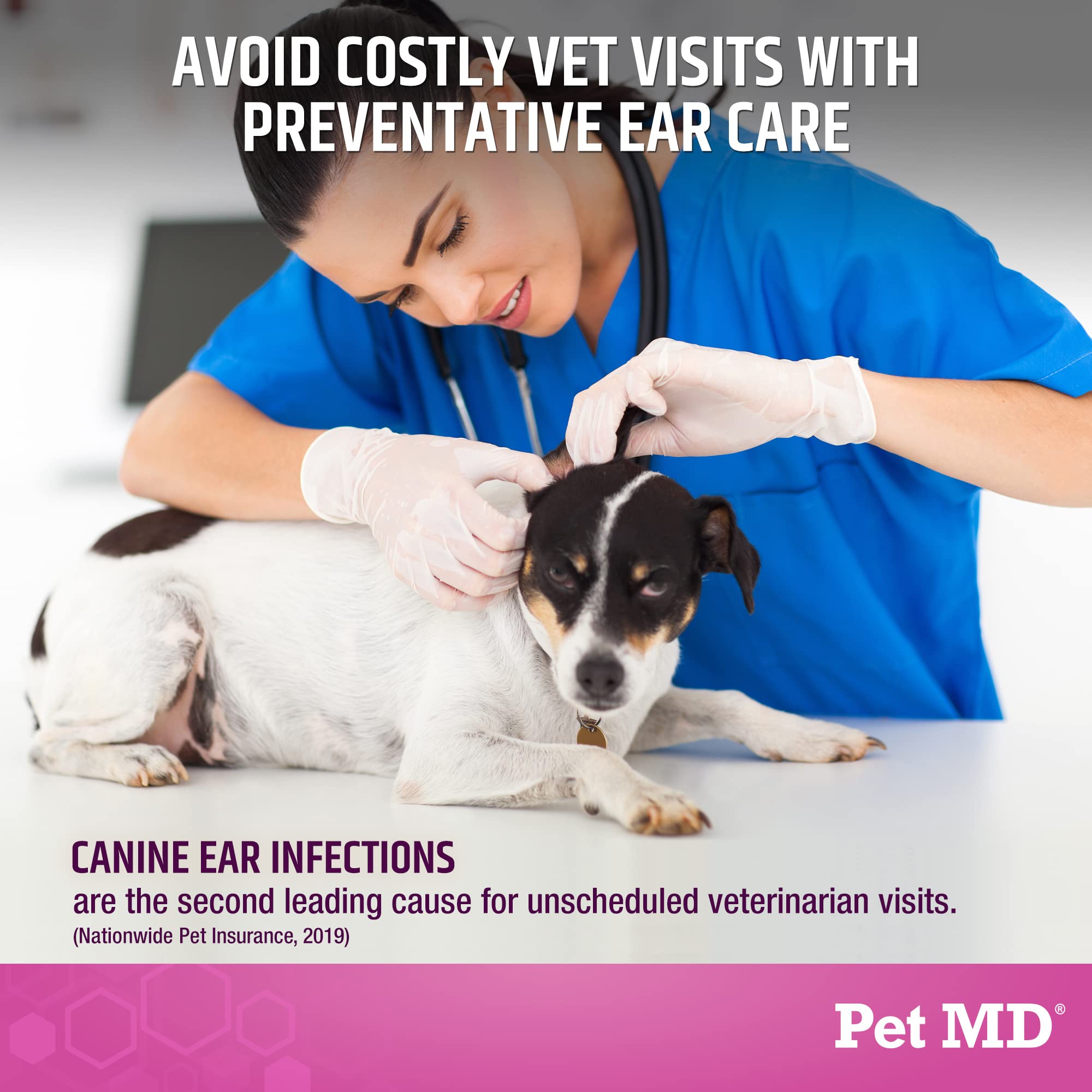Pet MD Otic-Clean: limpieza delicada de orejas para gatos.