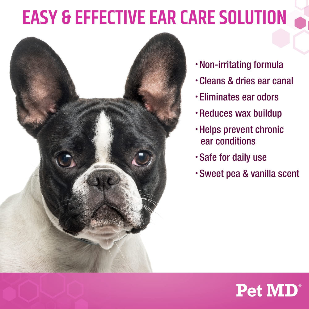 Pet MD Otic-Clean: cuidado suave para orejas de perros.