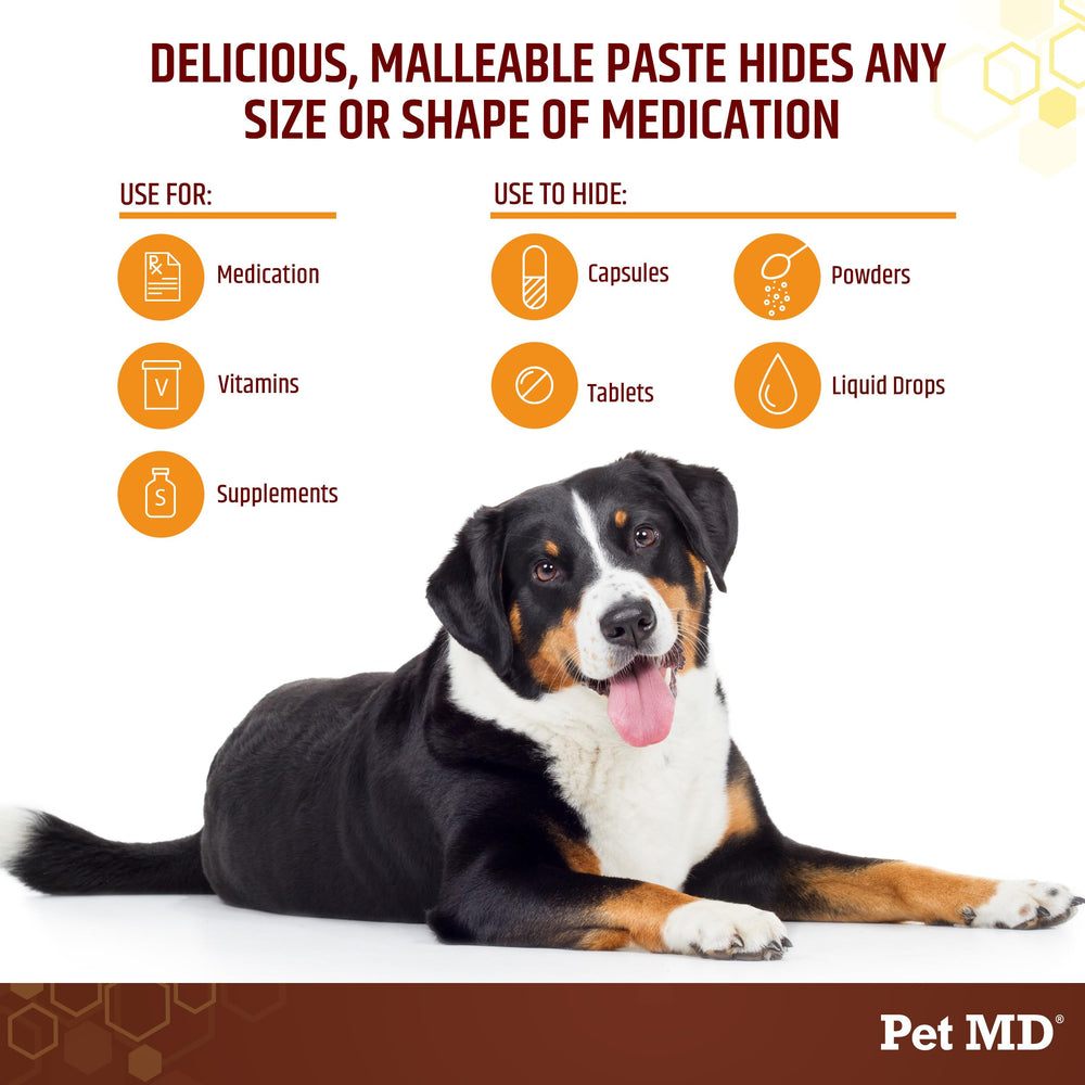 Pasta sabor maní de Pet MD para perros durante la medicación