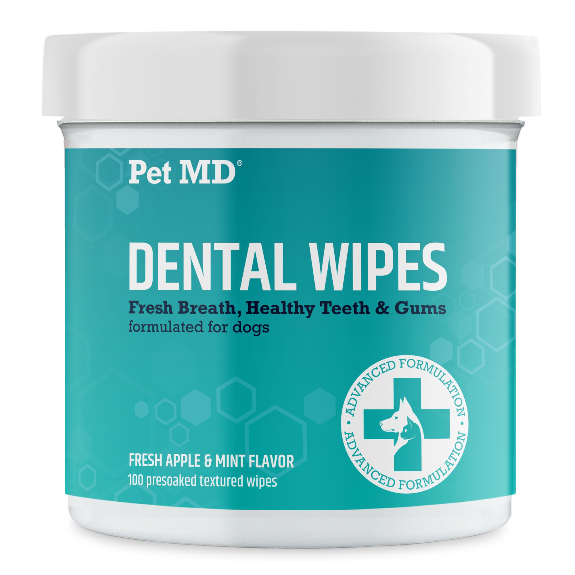 Toallitas dentales Pet MD para perros dejan aliento fresco.