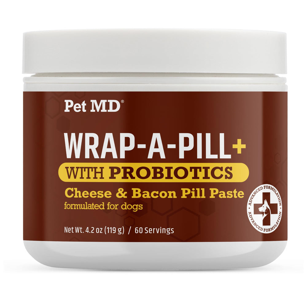 Pet MD Wrap-Pill pasta para pastillas para perros oculta medicación con sabor agradable.