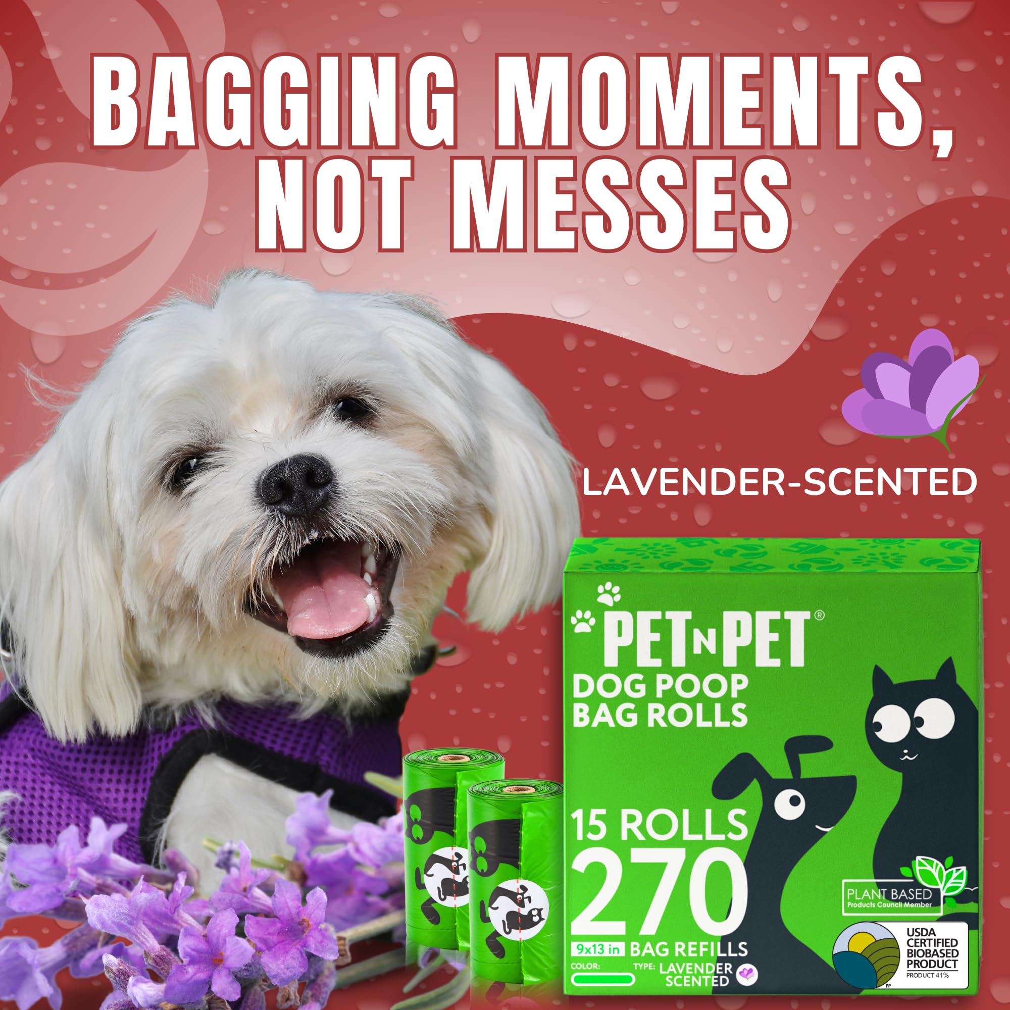 Pet N Pet bolsas a prueba de fugas para manos limpias durante la limpieza.