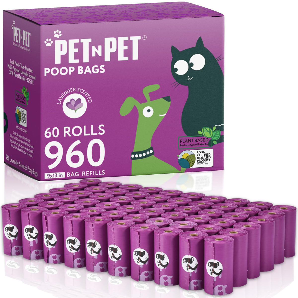 PET N PET bolsas-basura-perfumadas-lavanda para paseos más frescos.