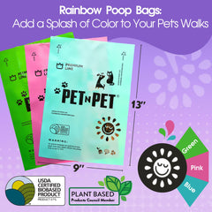 Bolsas PET N PET coloridas para paseos divertidos y ordenados