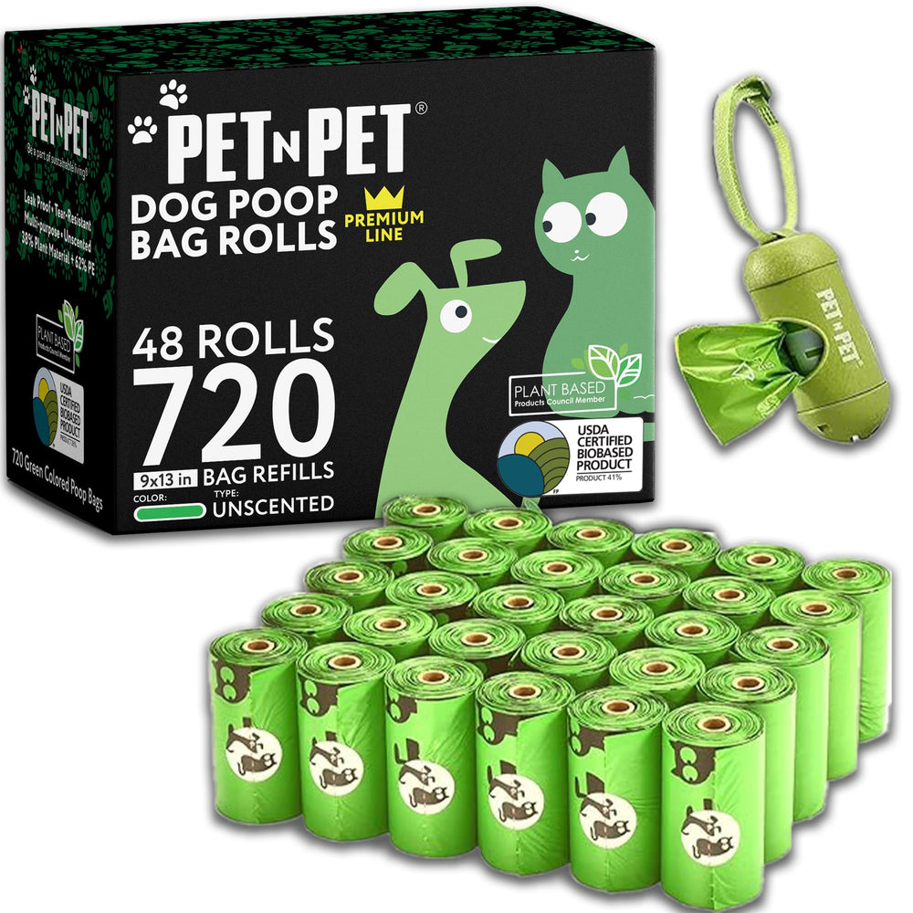 Pet N Pet bolsas excrementos para perros, 9x13 pulgadas, para paseos limpios.