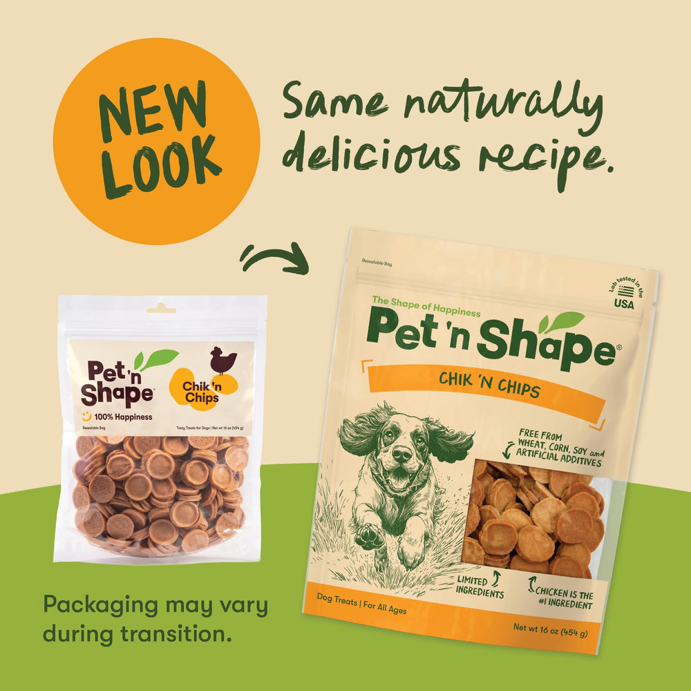 Pet 'n Shape Chik 'n Chips, talla única para cachorros y perros adultos