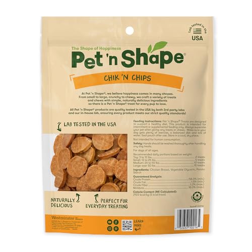 Chik 'n Chips de Pet 'n Shape, tiras de pollo crujientes para recompensas sabrosas