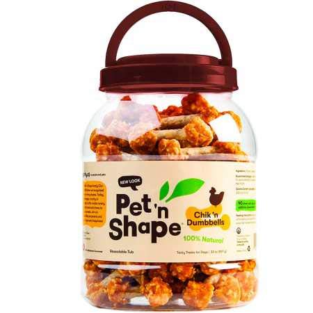 Pet 'n Shape Chik 'N Rice Dumbbells snack saludable con ingredientes simples