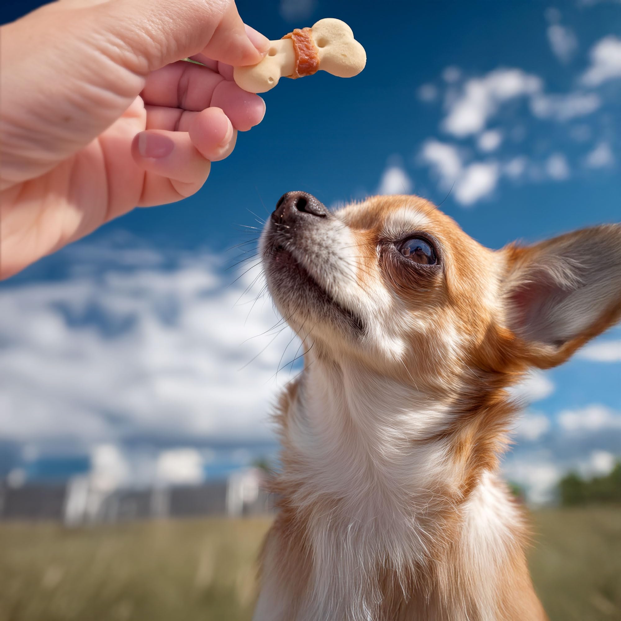 Pet 'n Shape Chik n Wrapped Biscuits: snack práctico para entrenamiento diario
