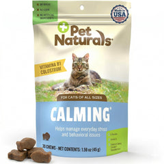 Pet Naturals Calming Chews gato-bote: snack calmante para la calma diaria.