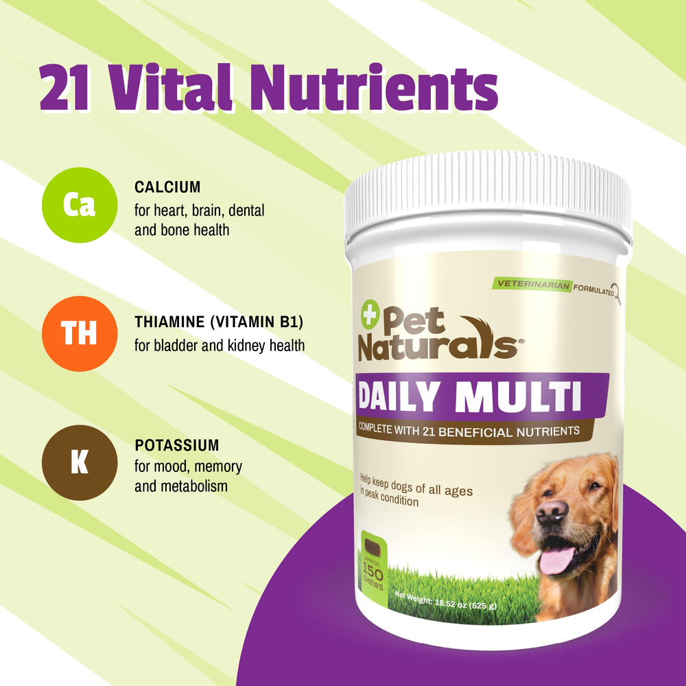 Pet Naturals Daily Multi para dietas caseras o crudas, nutrición complementaria.