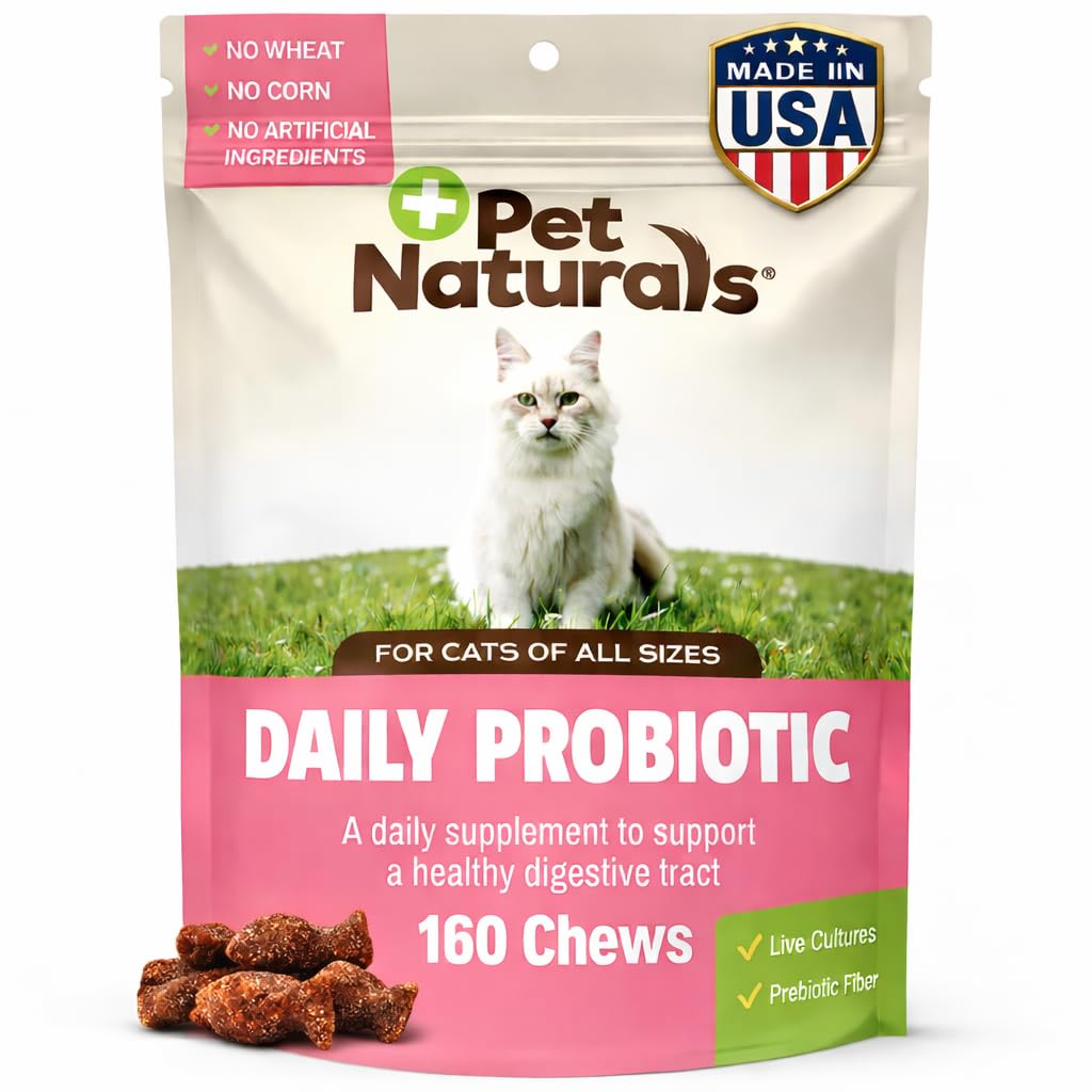 Pet Naturals Probiótico Gatos, bote: apoyo digestivo diario y consistencia de las heces.