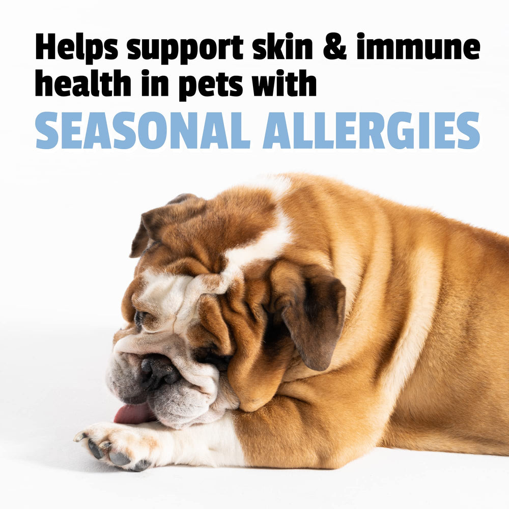 Pet Naturals Allergy Plus Calmante, quercetina y curcumina para respuesta histaminica.