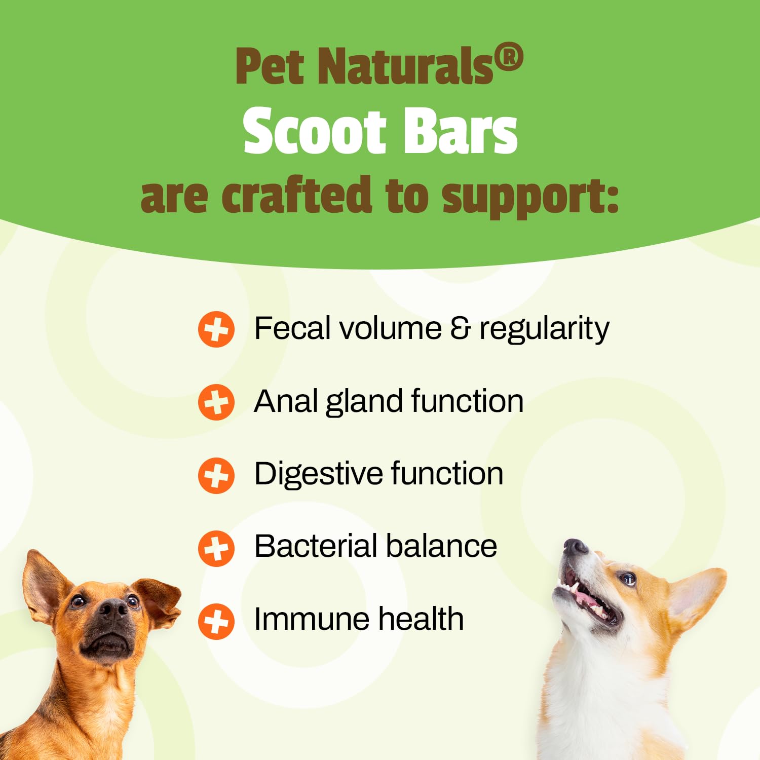 Pet Naturals Scoot Bars sabor pato, primer plano de textura suave para masticar fácilmente.