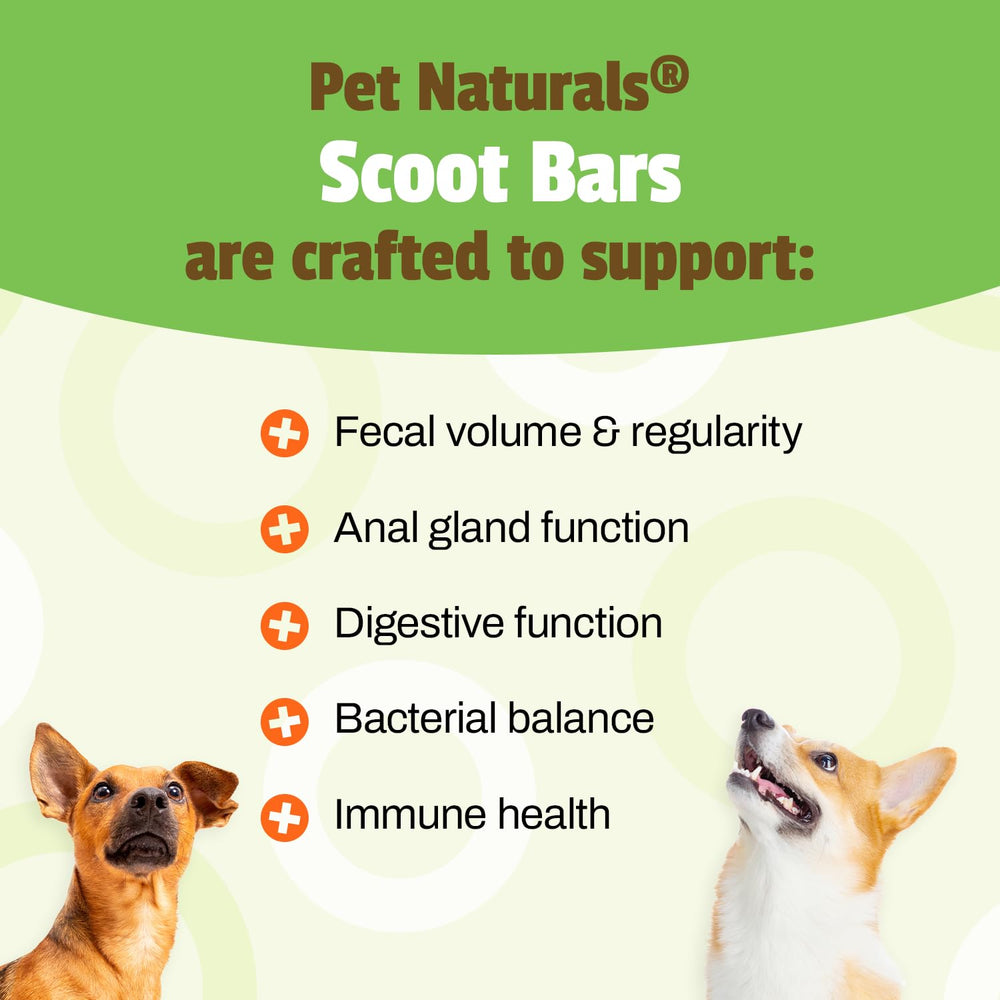 Pet Naturals Scoot Bars sabor pato, primer plano de textura suave para masticar fácilmente.