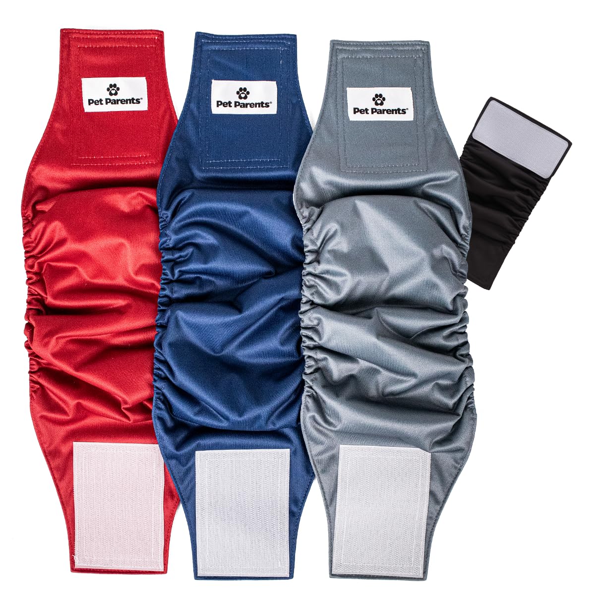 Bandas Macho Pet Parents 3pack, vista general, solución reutilizable para entrenamiento.