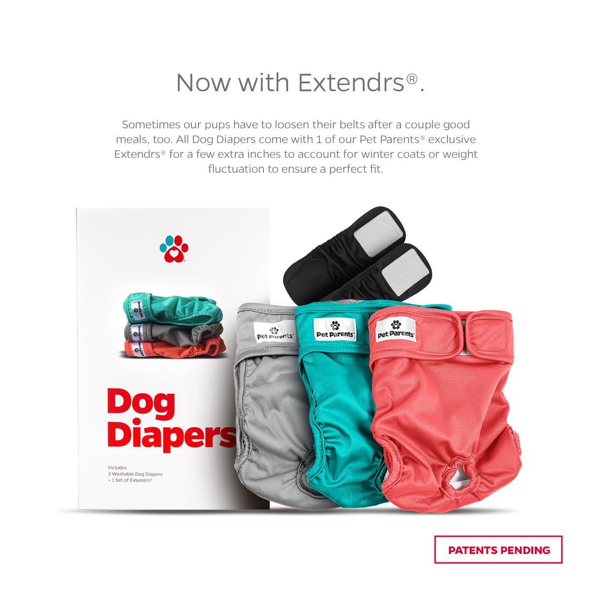 Extendrs de Pet Parents ofrecen ajuste extra para mayor comodidad y seguridad.