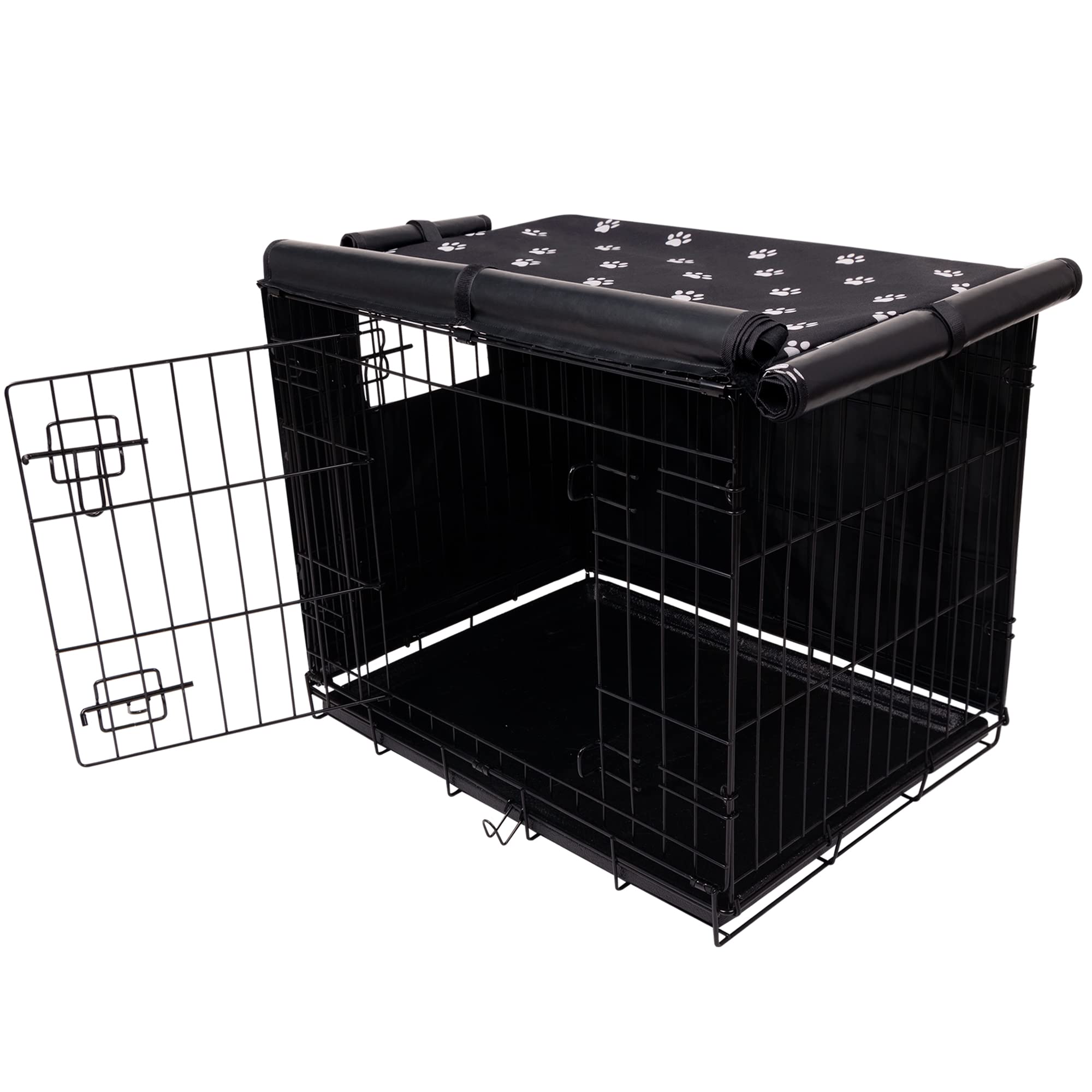 Pet Prime cubierta para jaula 24 pulgadas, vista frontal, mejora privacidad y descanso.