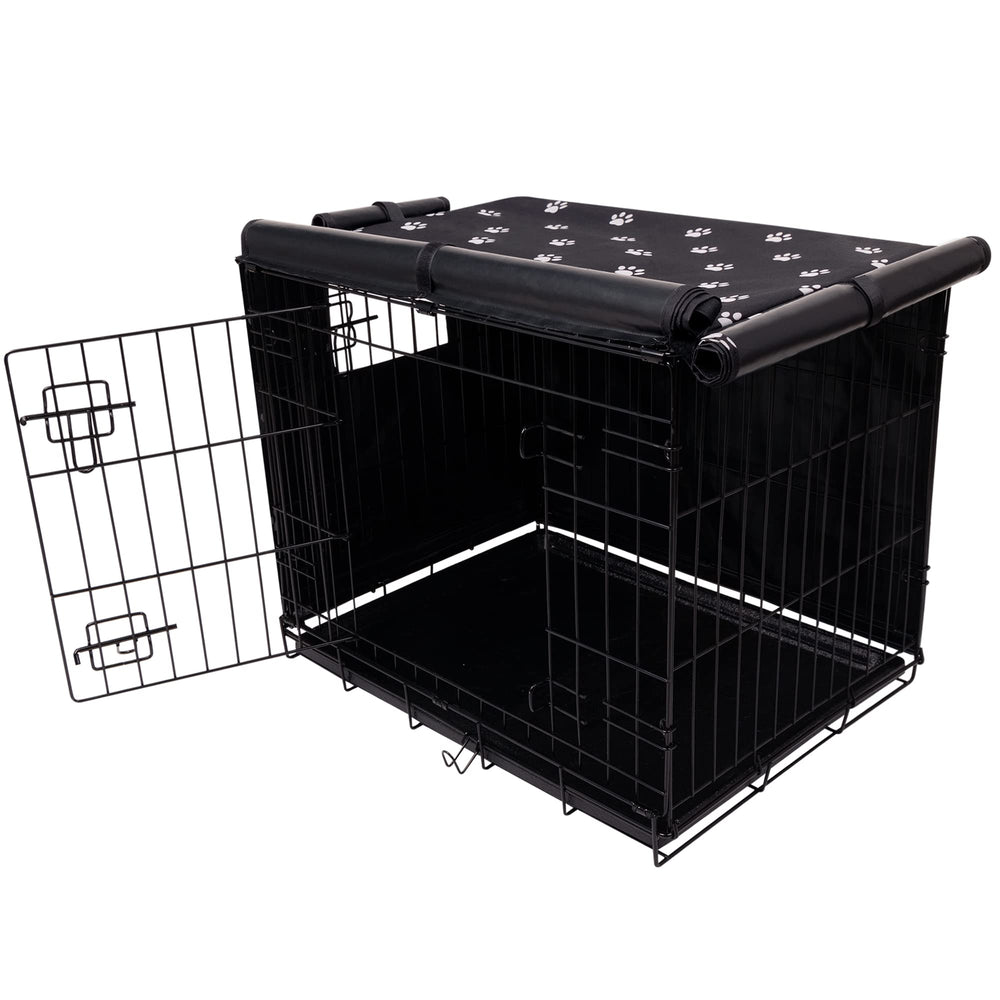 Pet Prime cubierta para jaula 24 pulgadas, vista frontal, mejora privacidad y descanso.