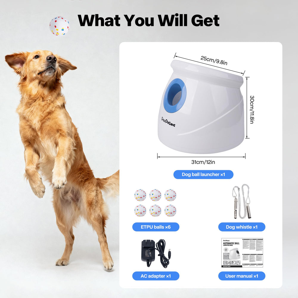 Pet Prime silbato incluido para entrenamiento y señales durante el juego.