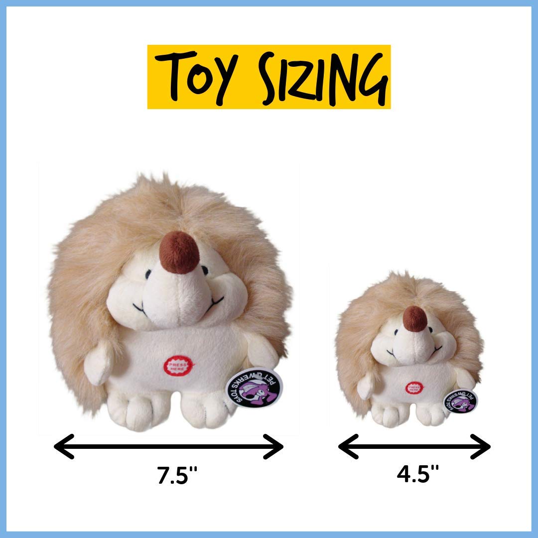 Pet Qwerks erizo peluche para perros, compañero de juego suave para todas las razas.