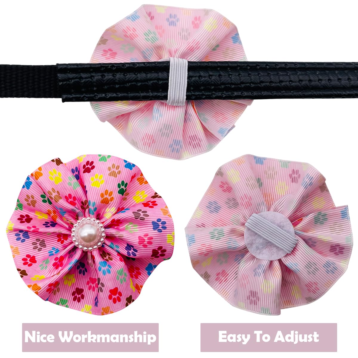 PET SHOW accesorios para collar con flores, diseño práctico para colocar.