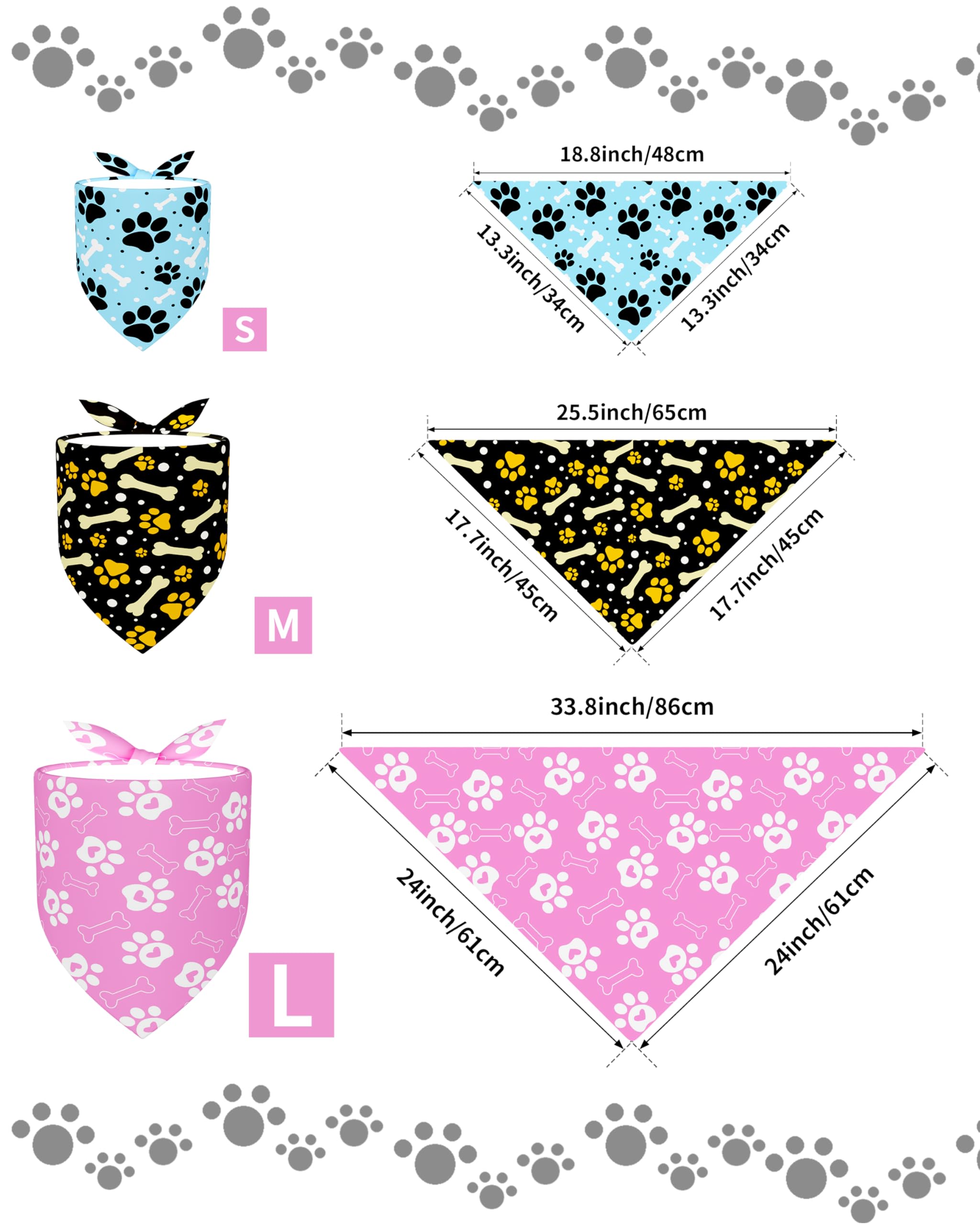 PET SHOW bandana con dibujo de patitas para sesiones de fotos.