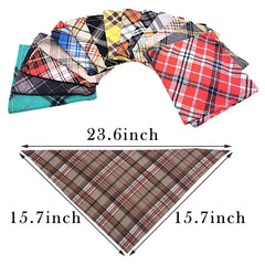 PET SHOW bandanas de algodón plaid para perros pequeños, ideal para fotos.