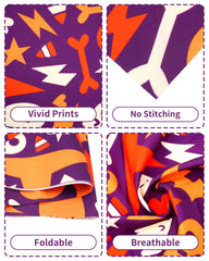 PET SHOW bandanas Halloween con motivo hueso, sin costura, para paseos y juegos.